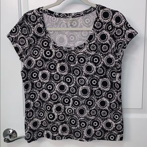 Live Green Madison Organics Black White Tee Medium